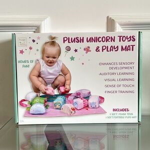 hapi nest Plush Unicorn Toys & Play Mat - Sensory Activity Set for Kids